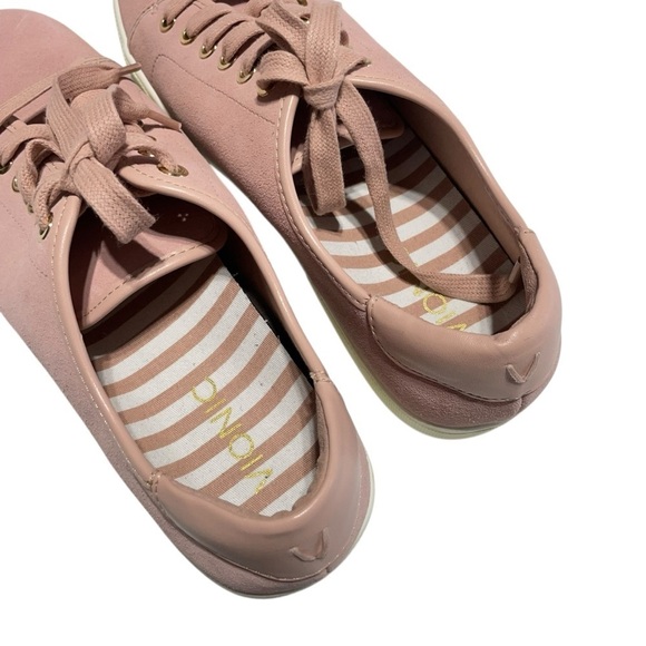 Vionic Womens Sunny Brinley Lace Up Sneaker Light Pink Suede Cushioned Sz 9 - Picture 6 of 10